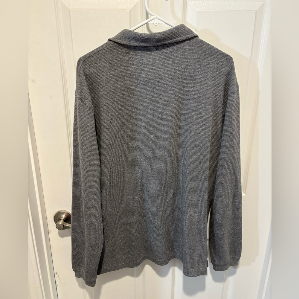 HAGGAR Quarter Zip Gray Sweater - Picture 3 of 7